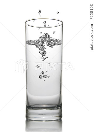 water splash in glass isolated on white water splash in glass isolated on white 7358198