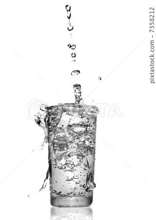 water splash in glass isolated on white 7358212