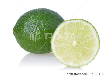Green lime isolated on white 7358410