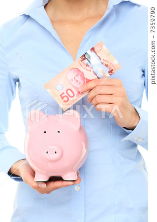 Canadian money piggybank savings 7359790