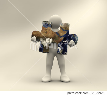 White character on white background White character on white background 7359929