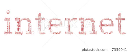 Various red words spelling out internet Various red words spelling out internet 7359941