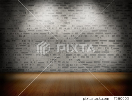 Room with wooden floor lighted with spotlights Room with wooden floor lighted with spotlights 7360003
