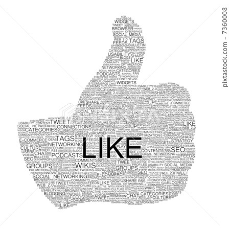 Various words forming thumb up Various words forming thumb up 7360008