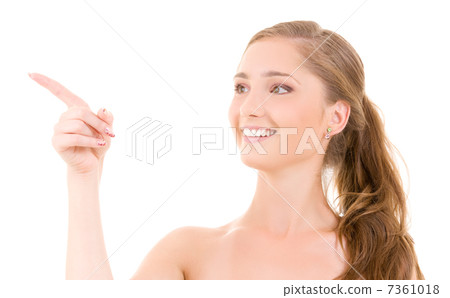 woman pointing her finger 7361018