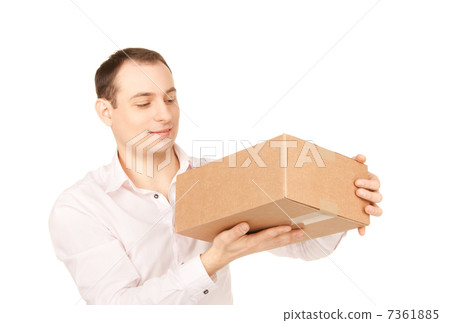 businessman with parcel businessman with parcel 7361885