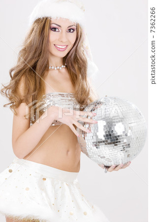 sexy santa helper with disco ball sexy santa helper with disco ball 7362266