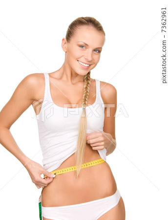 beautiful woman with measure tape beautiful woman with measure tape 7362961