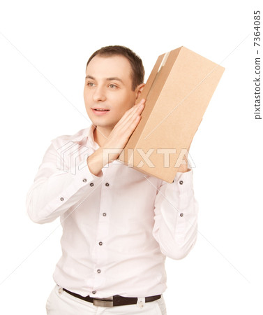 businessman with parcel businessman with parcel 7364085