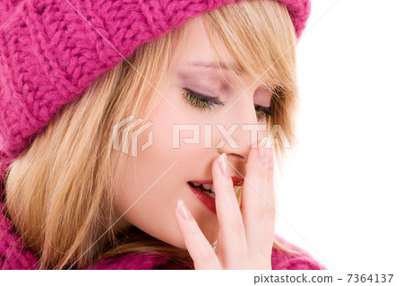 happy teenage girl in hat happy teenage girl in hat 7364137