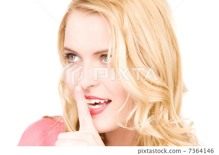 finger on lips finger on lips 7364146