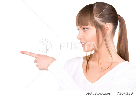 businesswoman pointing her finger businesswoman pointing her finger 7364339