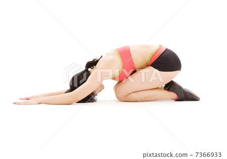 woman practicing ashtanga yoga posture woman practicing ashtanga yoga posture 7366933