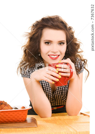 young attractive woman in the kitchen 7367632