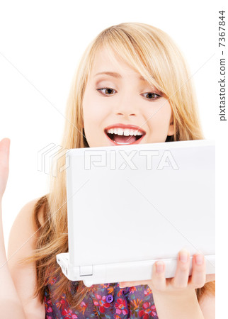 teenage girl with laptop computer teenage girl with laptop computer 7367844