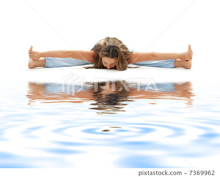 ashtanga yoga on white sand #3 7369962