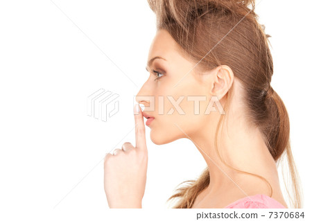 finger on lips finger on lips 7370684