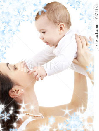 happy mother with baby boy happy mother with baby boy 7371383