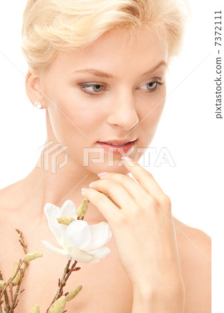 lovely woman with twig lovely woman with twig 7372111