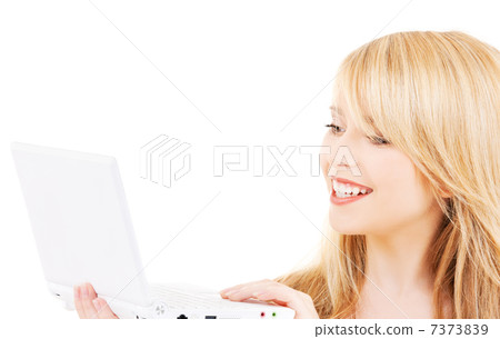 teenage girl with laptop computer teenage girl with laptop computer 7373839