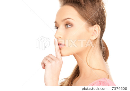 finger on lips finger on lips 7374608