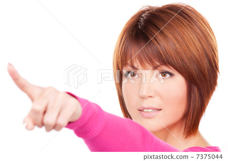 businesswoman pointing her finger businesswoman pointing her finger 7375044