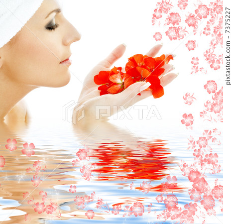 red petals in water #3 red petals in water #3 7375227