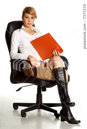office lady in chair office lady in chair 7375319