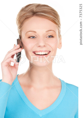 happy businesswoman with phone happy businesswoman with phone 7375325