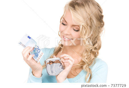 lovely woman with purse and money lovely woman with purse and money 7377729