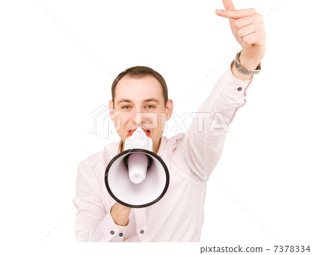 businessman with megaphone 7378334
