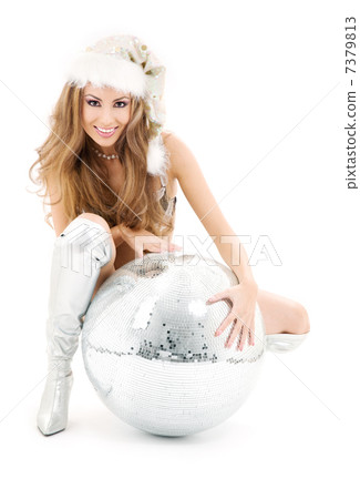 sexy santa helper with big disco ball sexy santa helper with big disco ball 7379813