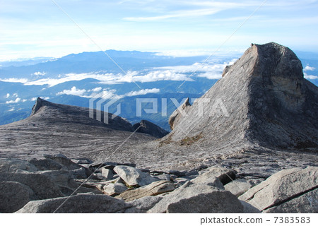 "South Peak (Left)" and "St. Jones Peak (Right)" of East of Kinabalu (East Malaysia / Borneo Island) "South Peak (Left)" and "St. Jones Peak (Right)" of East of Kinabalu (East Malaysia / Borneo Island) 7383583