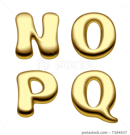 Gold alphabet letters 7384037