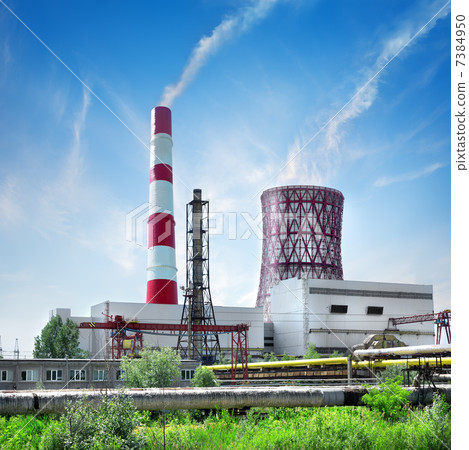Station and smoke stack 7384950