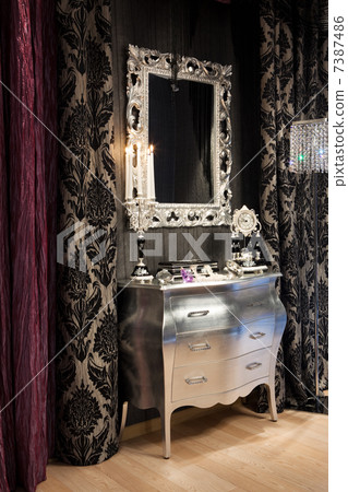 mirror and clock mirror and clock 7387486