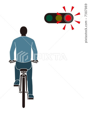Bicycle and red light 7387869