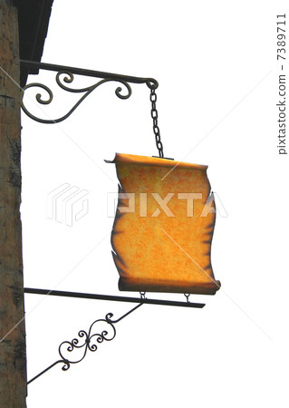 Signboard in retro style on a white background Signboard in retro style on a white background 7389711