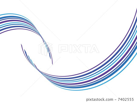 곡선 배경 소재 - 스톡일러스트 [7402555] - Pixta