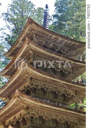 National treasure Haguroyama five-storied pagoda National treasure Haguroyama five-storied pagoda 7405785