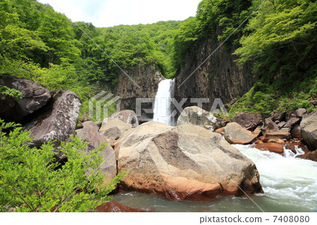 初夏Myoko Kogenhara的幼苗名字的瀑布 7408080