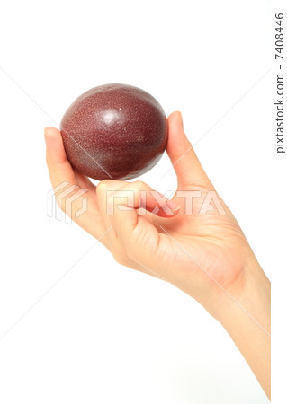 Passion fruit and women's hands 7408446