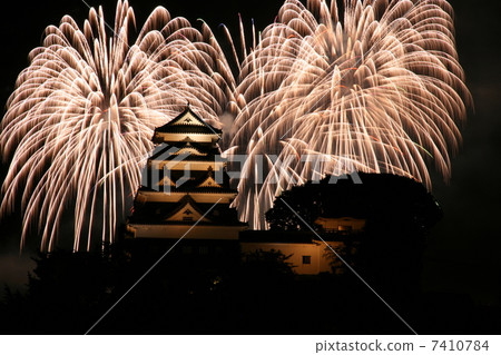 Ozu Castle Fireworks 7410784