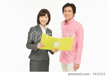 Business woman and senior men Business woman and senior men 7411311