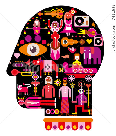 Circus Head - vector illustration 7411638
