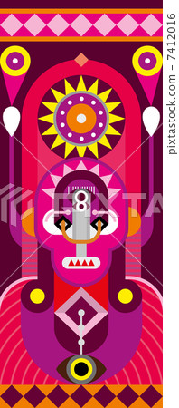 Totem - abstract vector illustration 7412016