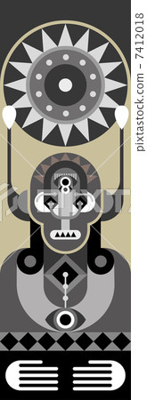 Abstract vector portrait 7412018