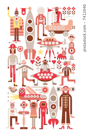 Humans and Aliens 7412040