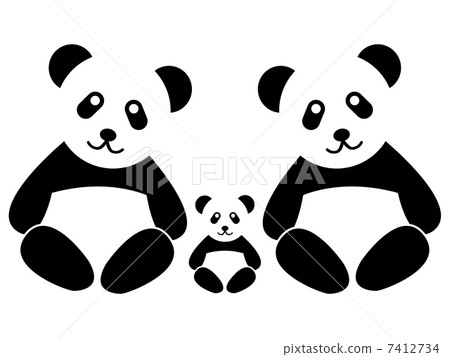 Illustration panda parent and child 7412734