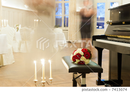 Bride and groom dancing the first dance 7413074